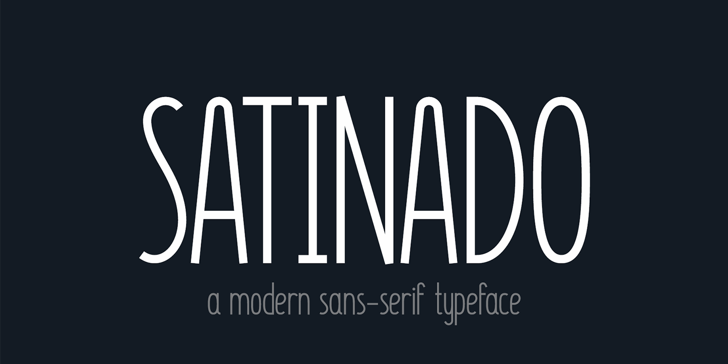 Beispiel einer Satinado Regular-Schriftart